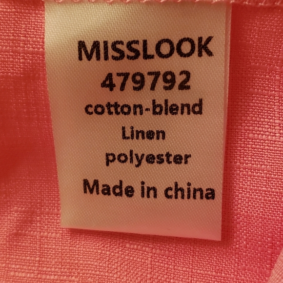 Misslook Womens  2XL Pink Long Sleeve Blouse - Picture 8 of 8